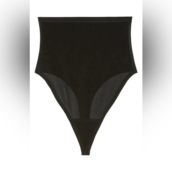 SKIMS Power Mesh High Waist Thong Onyx Black NEW - Picture 5 of 8
